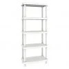 BAUHAUS Terry Kunststoffregal Lebensmittelecht L X B X H: 39 X 59 X 144 Cm, Traglast: 40 Kg/Boden, Anzahl Böden: 5 Stk., Stecken