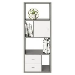 BAUHAUS Phönix Fortuna Raumteiler L X B X H: 34 X 58 X 146,6 Cm, Grau, Anzahl Fächer: 6, Anzahl Schubladen: 2 Stk.