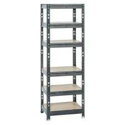 BAUHAUS Metall-Schwerlastregal L X B X H: 50 X 60 X 180 Cm, Traglast: 300 Kg/Boden, Stecken, Schwarz