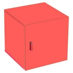BAUHAUS Phönix Caro Container Stor It L X B X H: 34 X 34 X 34 Cm, 1 Metallgriff, Rot