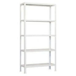 BAUHAUS Simonrack Homeclick Metallregal Mini L X B X H: 30 X 80 X 180 Cm, Traglast: 150 Kg/Boden, Anzahl Böden: 5 Stk., Weiß