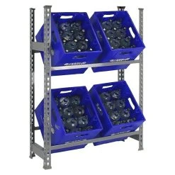 BAUHAUS Simonrack Simonbottle Metall-Getränkekistenregal Bottleclick L X B X H: 30 X 80 X 100 Cm, Traglast: 100 Kg/Boden, Anzahl Böden: 2, Grau