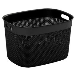 BAUHAUS Keter Korb Filo XL L X B X H: 33 X 44 X 27 Cm, Dunkel Grau