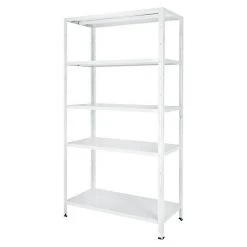 BAUHAUS Regalux Metallregal L X B X H: 45 X 100 X 188 Cm, Traglast: 65 Kg/Boden, Weiß