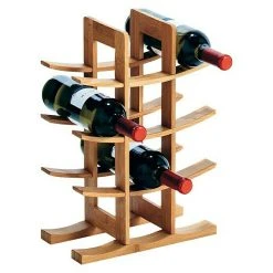 BAUHAUS Zeller Present Weinregal Bamboo L X B X H: 29 X 16 X 42 Cm, Anzahl Flaschen: 12 Stk., Naturmaterialien