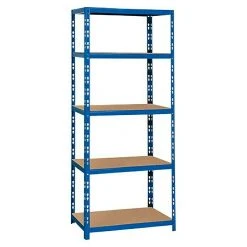 BAUHAUS Regalux Metall-Schwerlastregal M L X B X H: 50 X 60 X 180 Cm, Traglast: 290 Kg/Boden, Anzahl Böden: 5 Stk., Stecken, Blau