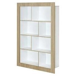 BAUHAUS Phönix Regal Frame L X B X H: 31,5 X 108,8 X 158,8 Cm, Holzfarben/Weiß, Traglast: 5 Kg/Boden