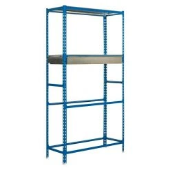 BAUHAUS Simonrack Simongarage Metall-Reifenregal Box Plus L X B X H: 40 X 100 X 200 Cm, Traglast: 200 Kg/Boden, Anzahl Böden: 4 Stk., Stecken, Blau