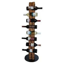 BAUHAUS Wood & Wishes Weinregal Premium Seitlich Höhe: 113 Cm, Anzahl Flaschen: 8 Stk., Holz, Nussbaum