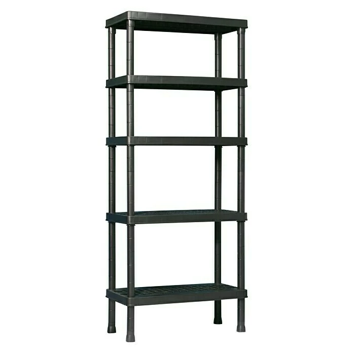 BAUHAUS Regalux Kunststoffregal 40 X 80 X 188 Cm, Traglast: 40 Kg/Boden