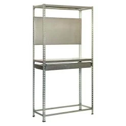 BAUHAUS Simonrack Simonracing Metall-Reifenregal Box Plus L X B X H: 40 X 100 X 200 Cm, Traglast: 200 Kg/Boden, Anzahl Böden: 3 Stk., Silber