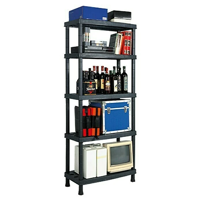 BAUHAUS Regalux Kunststoffregal 40 X 80 X 188 Cm, Traglast: 40 Kg/Boden – Bild 3