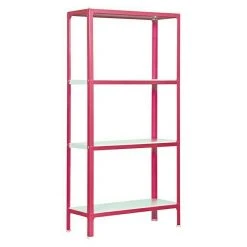 BAUHAUS Simonrack Homeclick Metallregal Mini L X B X H: 40 X 80 X 160 Cm, Traglast: 150 Kg/Boden, Anzahl Böden: 4 Stk., Rosa
